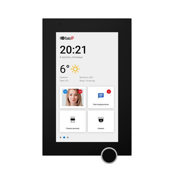 IP відеодомофон BAS-IP AZ-07L black 0101-0021 фото